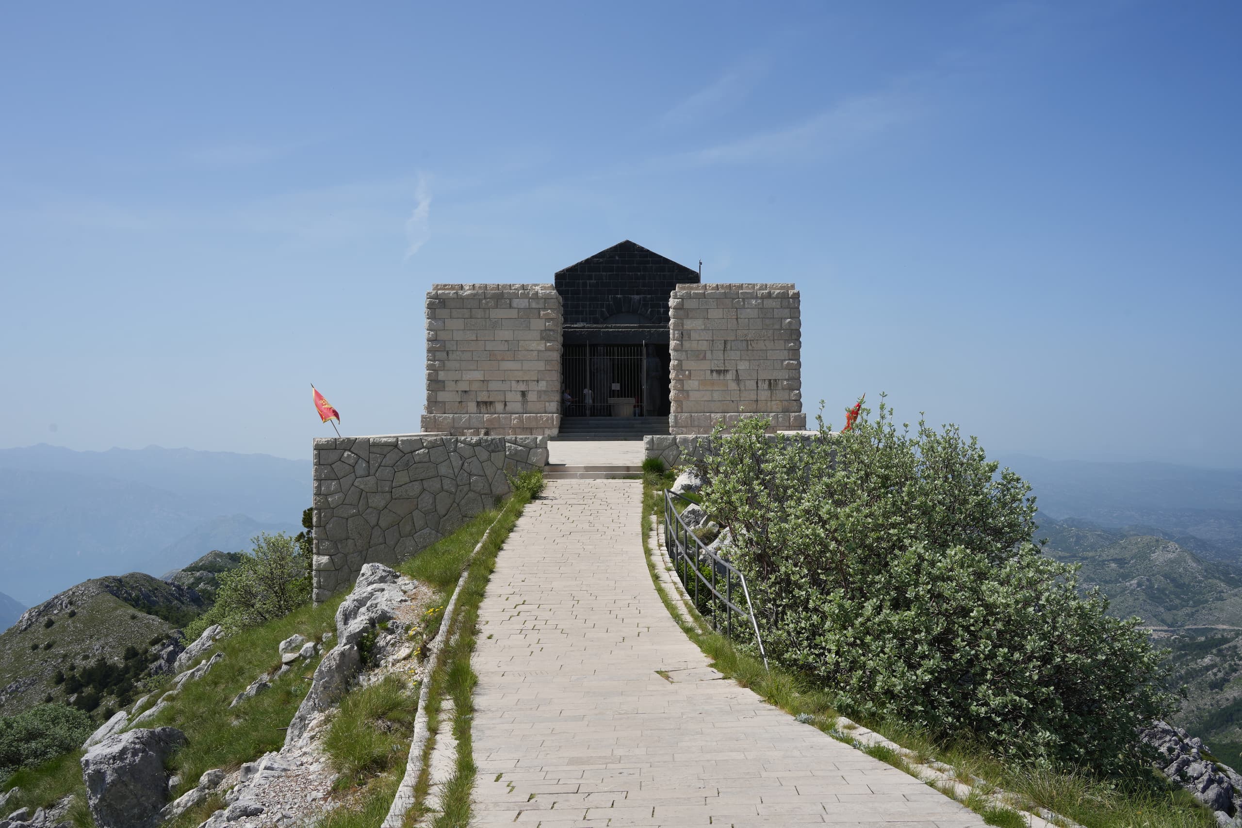 The Njegoš Mausoleum on Mount Lovćen's Jezerski Vrh peak