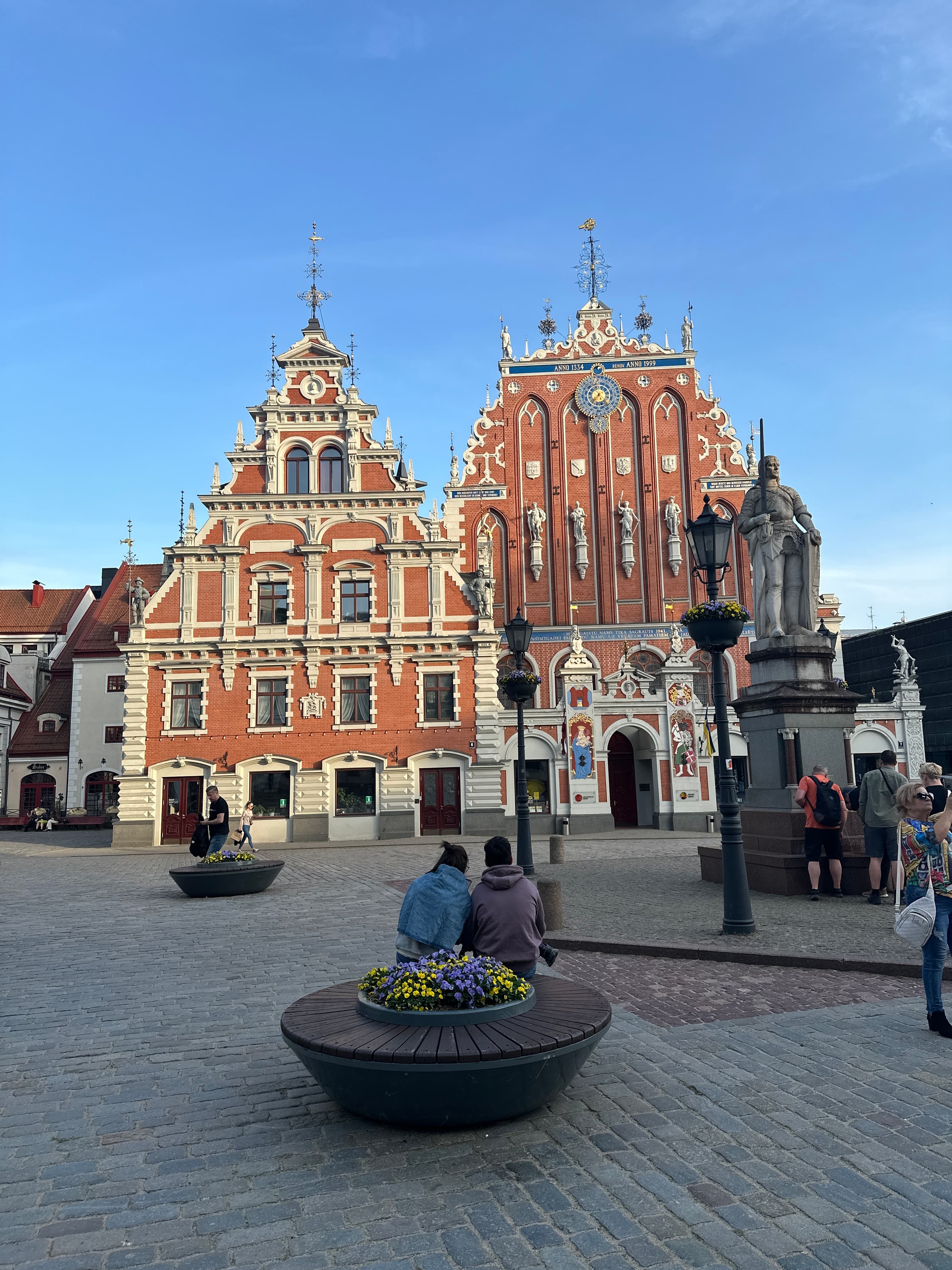 The House of the Blackheads' ornate facade on Riga's Town Hall Square