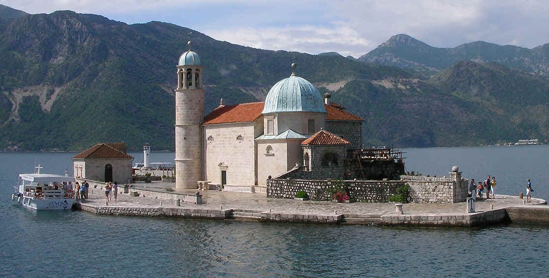Our Lady of the Rocks, the artificial island off Perast in the Bay of Kotor